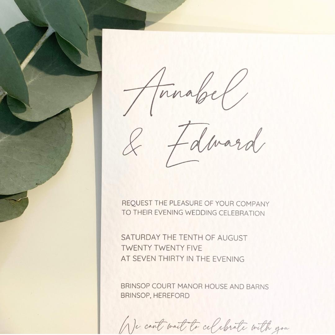 Annabel - Evening Reception Invitation
