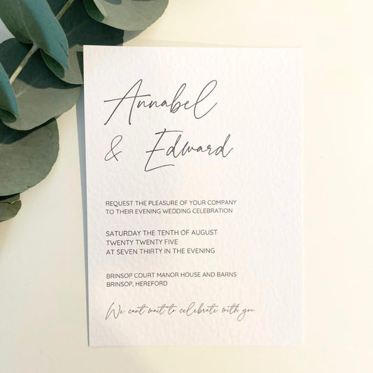 Annabel - Evening Reception Invitation