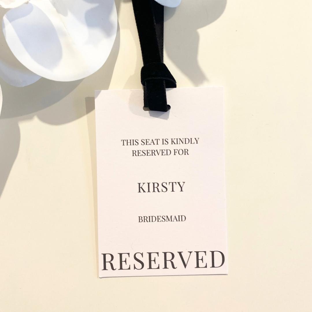 Lauren - Reserved Seating Tags
