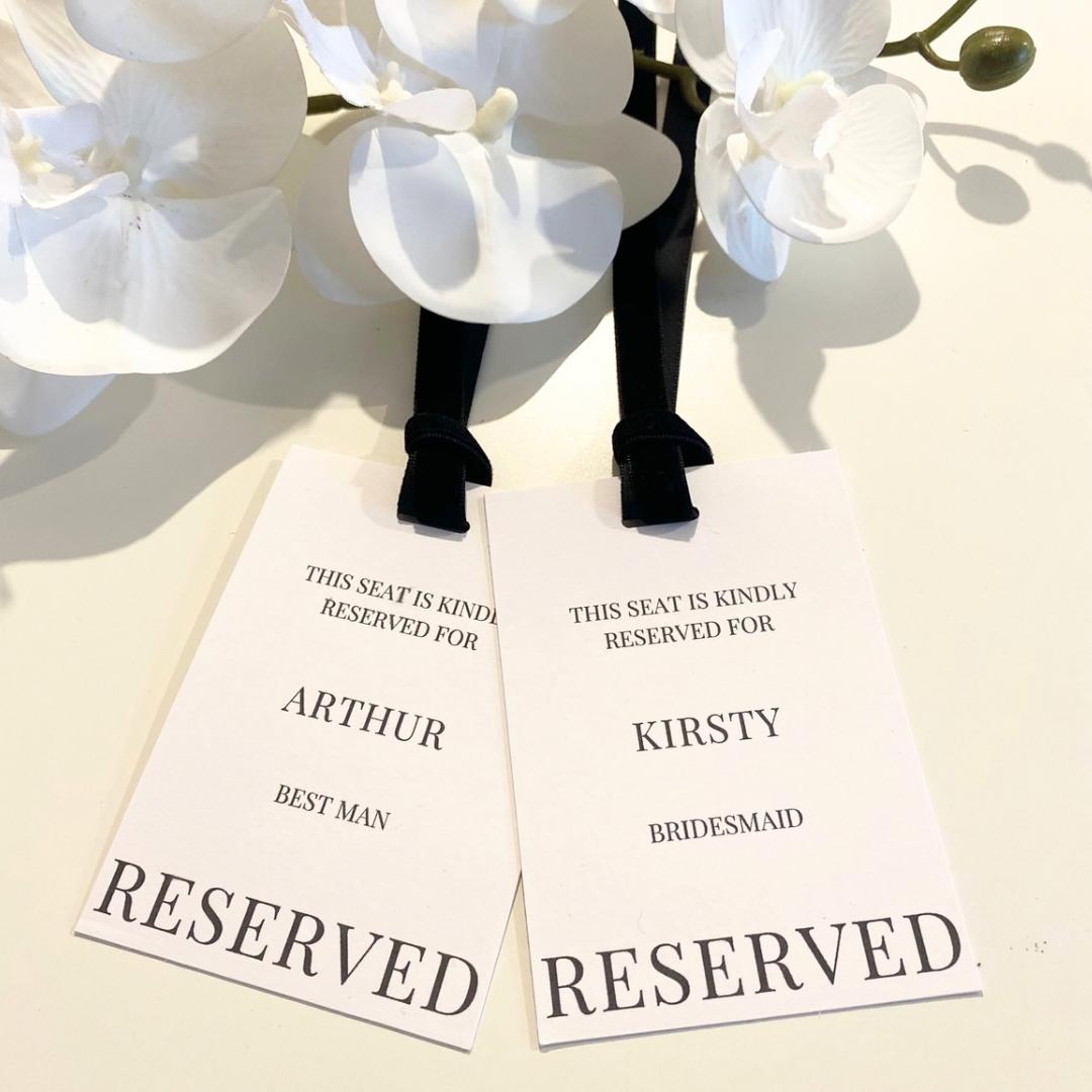 Lauren - Reserved Seating Tags