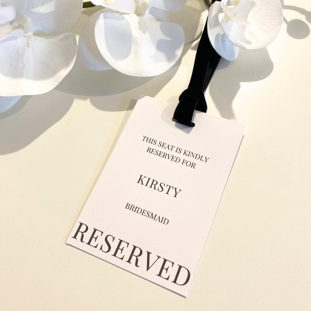 Lauren - Reserved Seating Tags