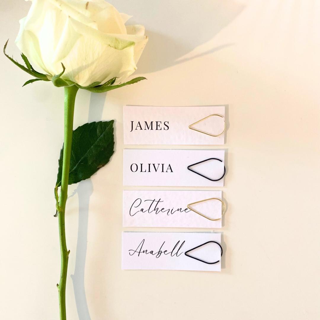 Charlotte - Menu Card with Guest Name Tag