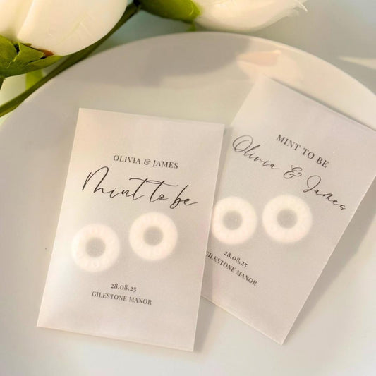 "Mint to be" Wedding favour