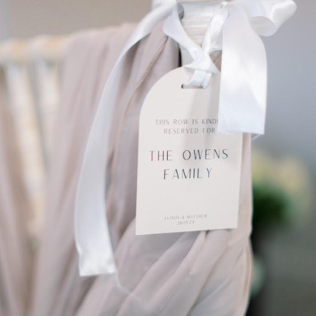 Nancy - Reserved Seating Tags