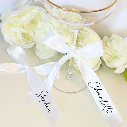 Personalised White Ribbons