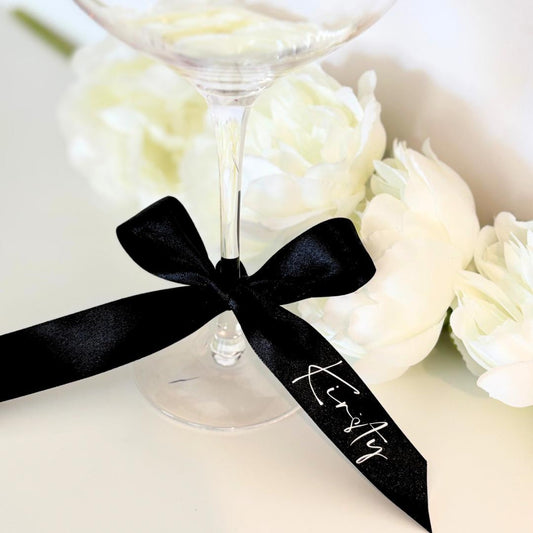 Personalised Black Ribbons