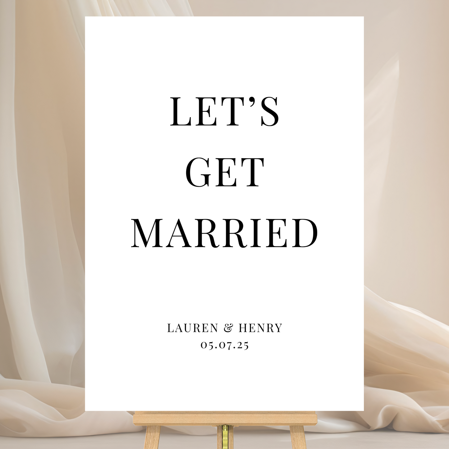 Lauren - Lets Get Married Sign