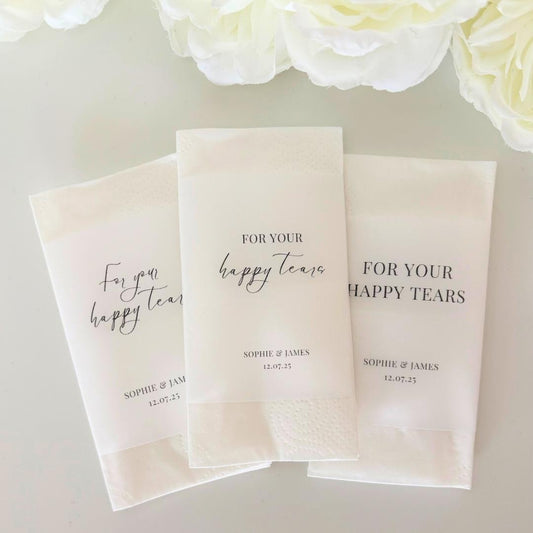 Wedding Tissues, For Your Happy Tears