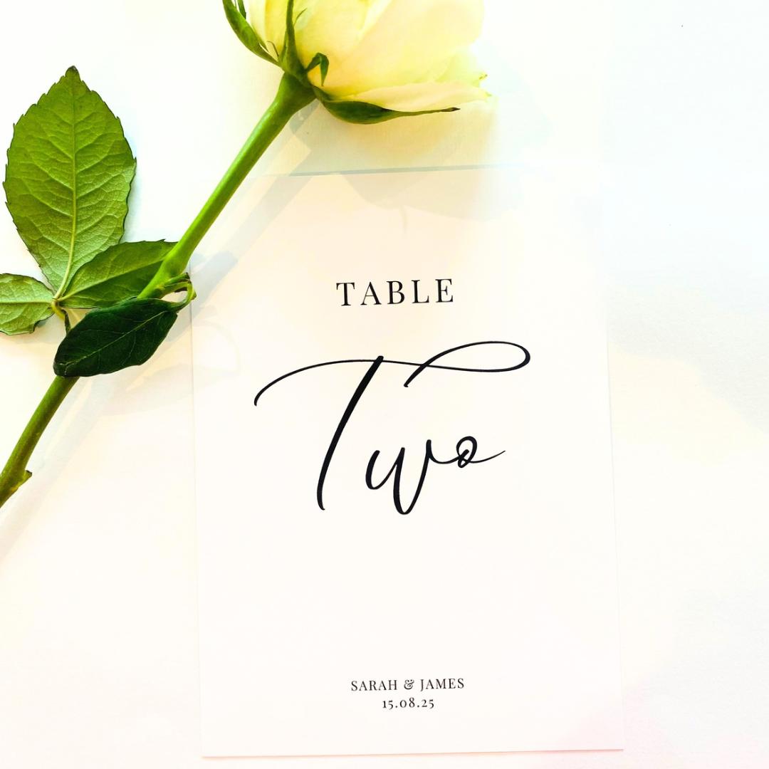Charlotte - Table Number Cards