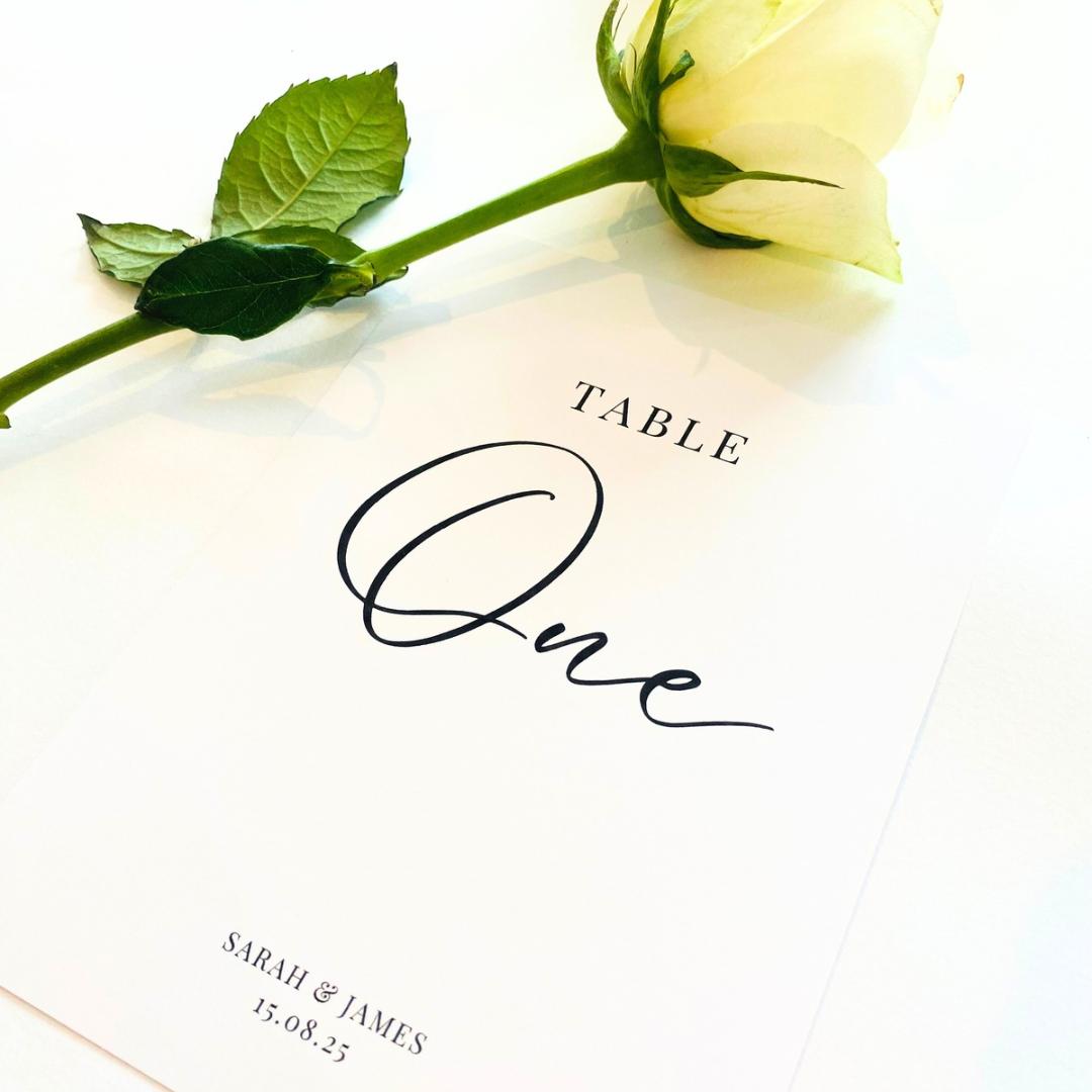 Charlotte - Table Number Cards