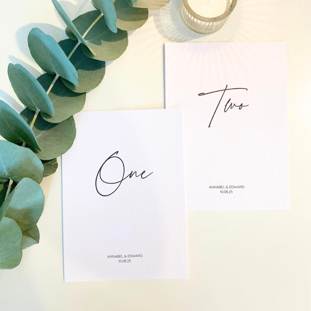 Annabel - Table Number Cards