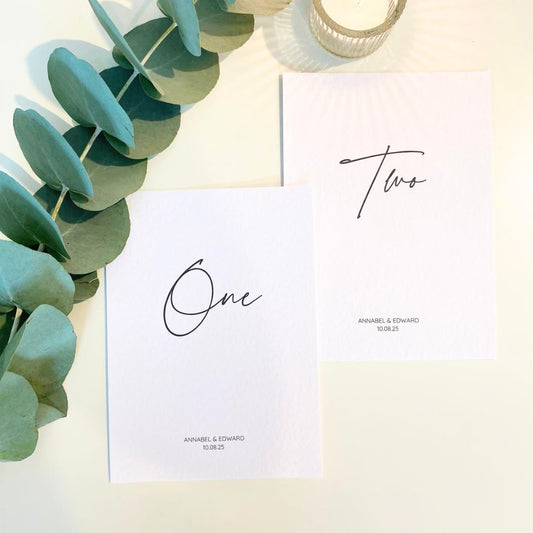 Annabel - Table Number Cards
