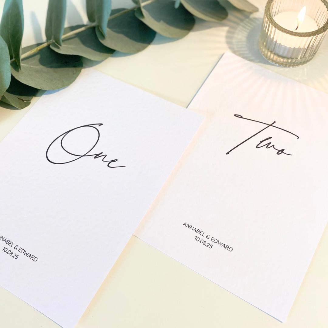 Annabel - Table Number Cards