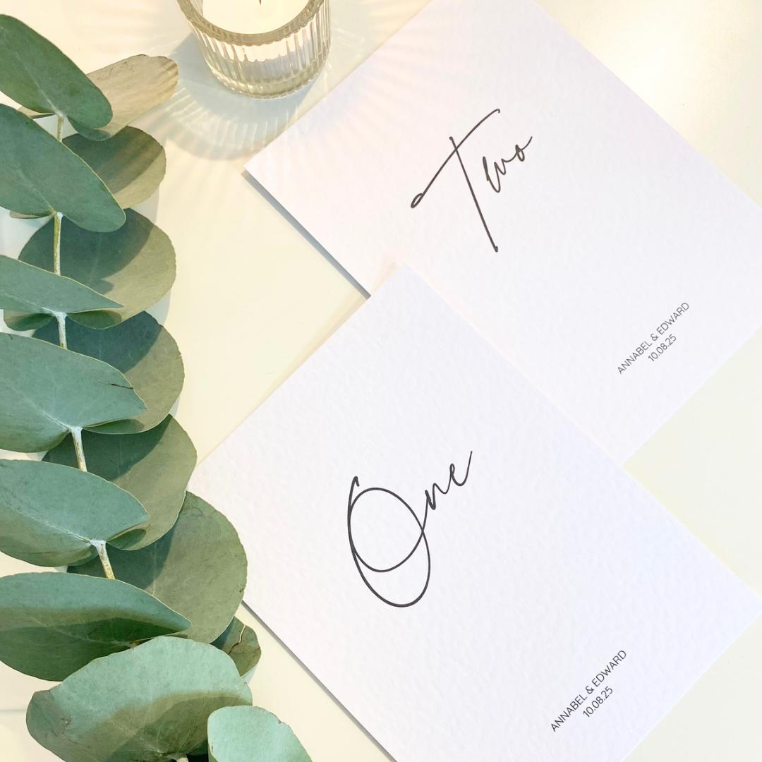 Annabel - Table Number Cards
