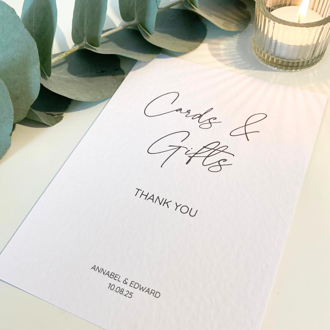 Annabel - Cards & Gifts Sign