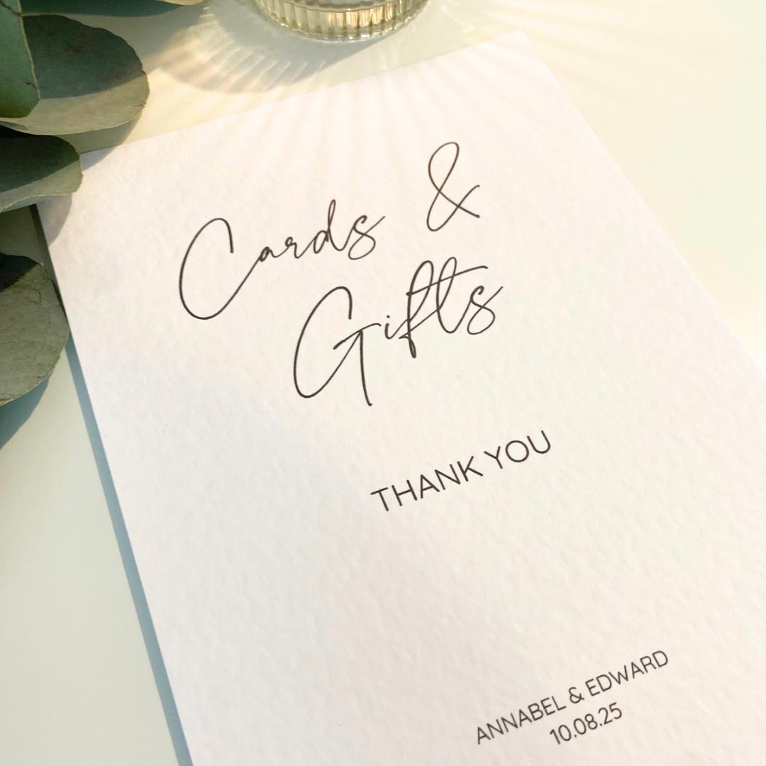 Annabel - Cards & Gifts Sign