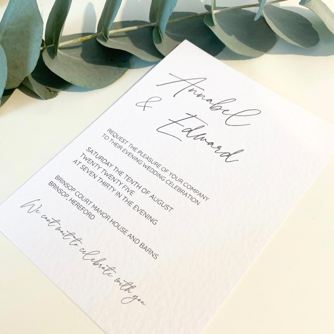 Annabel - Evening Reception Invitation