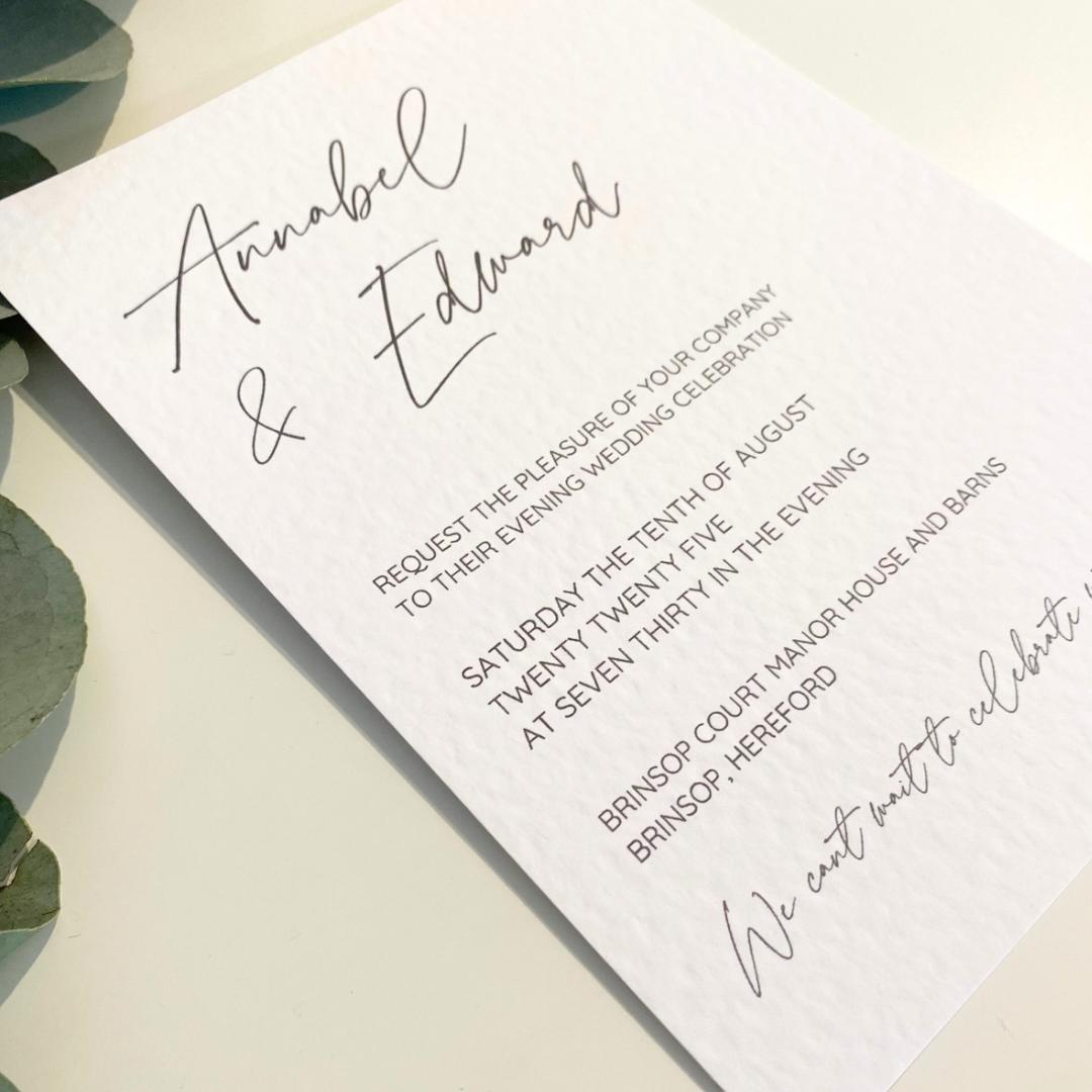 Annabel - Evening Reception Invitation