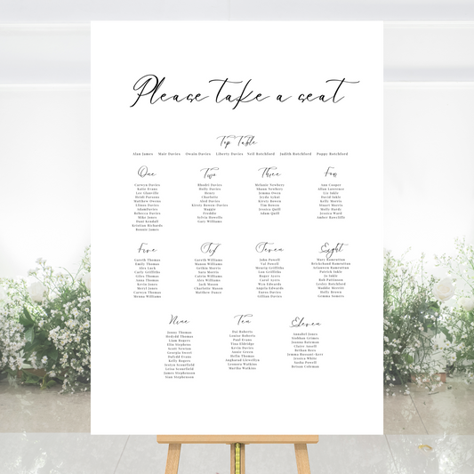 Charlotte - Please Take a Seat Table Plan
