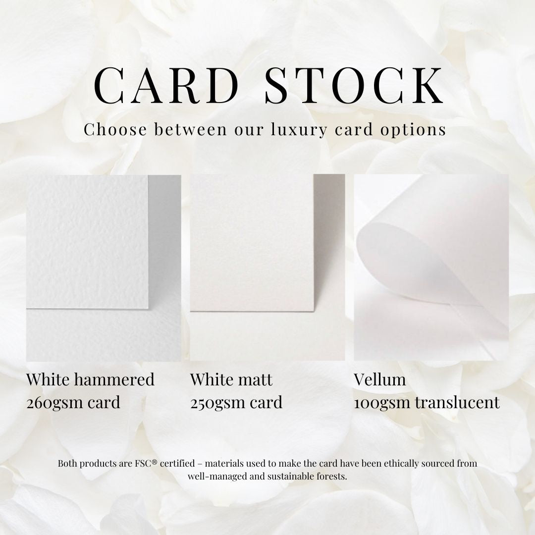 Charlotte - Menu Card with Square Guest Name Tag