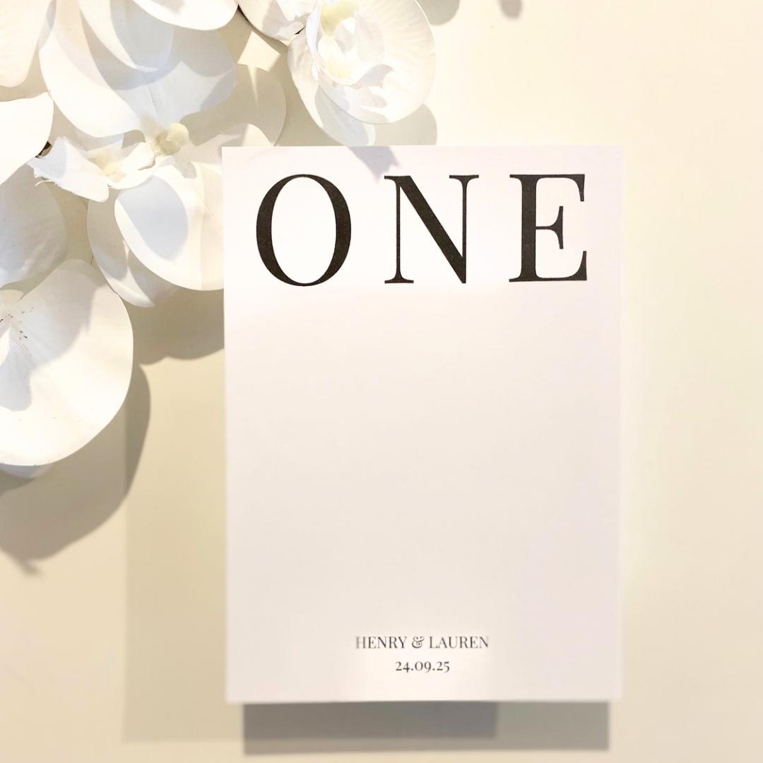 Lauren - Table Number Cards