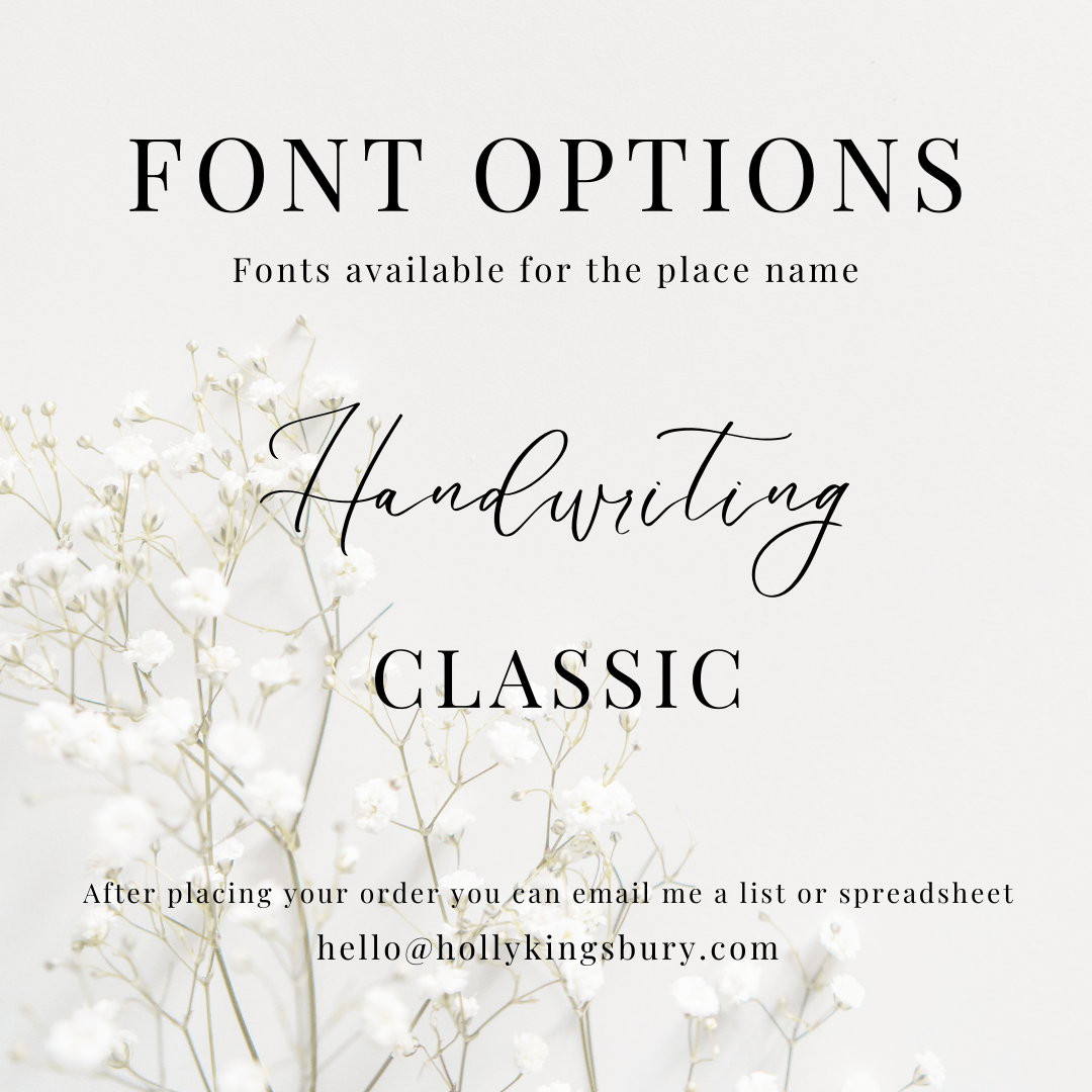 Charlotte - Menu Card with Square Guest Name Tag