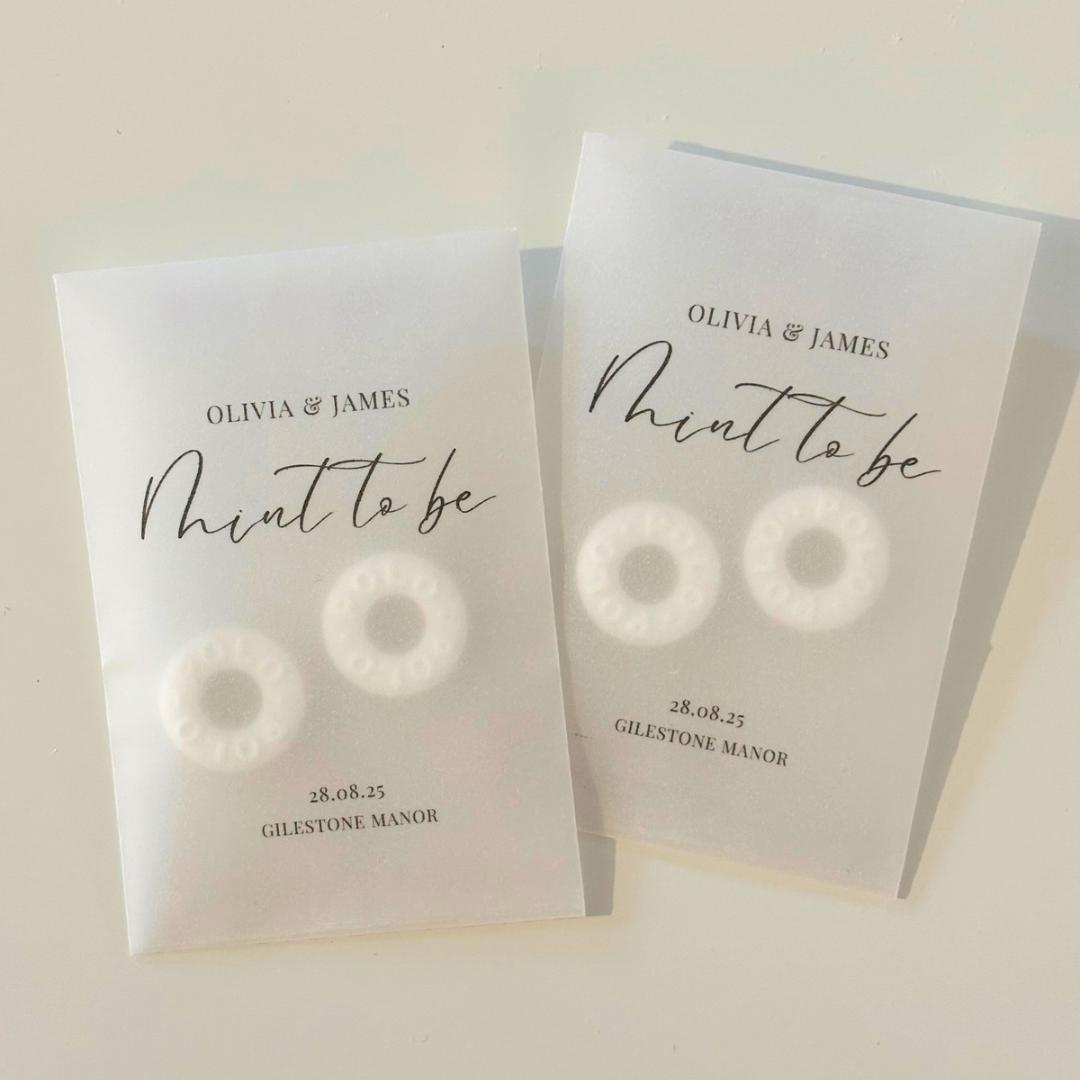 "Mint to be" Wedding favour