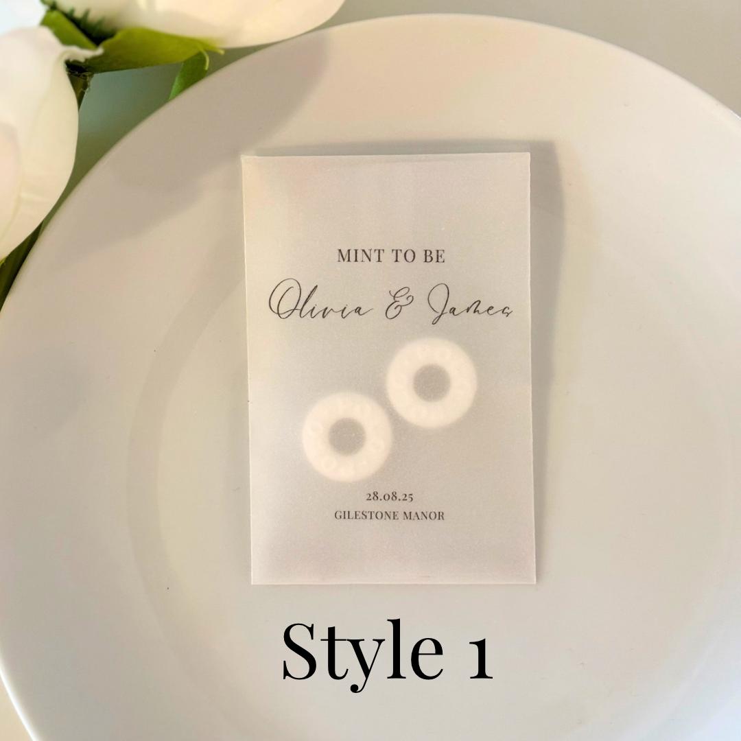 "Mint to be" Wedding favour