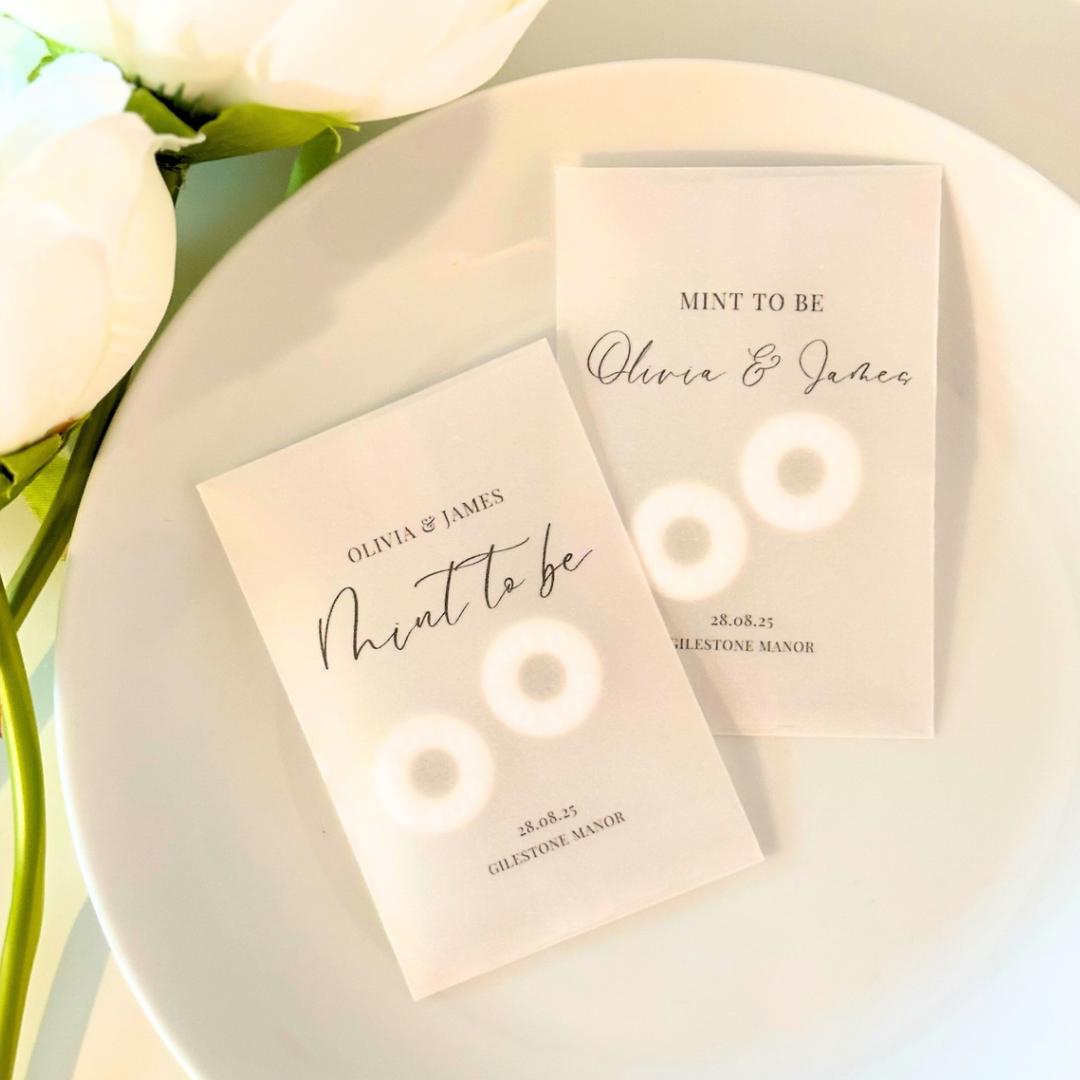 "Mint to be" Wedding favour