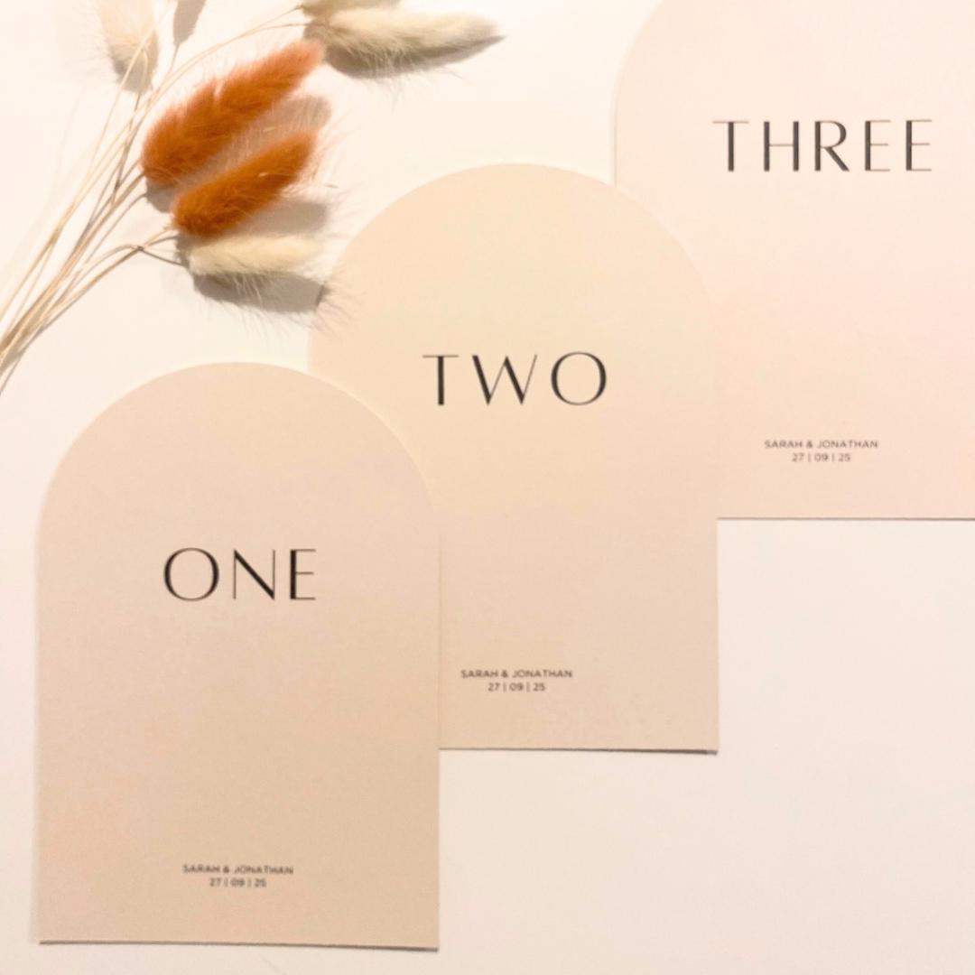 Nancy - Table Number Cards