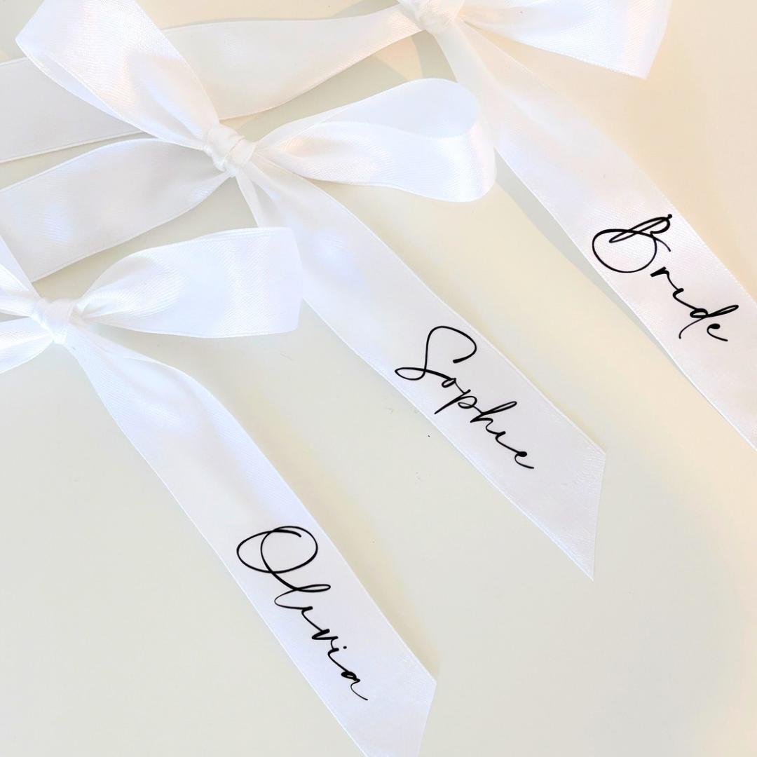 Personalised White Ribbons