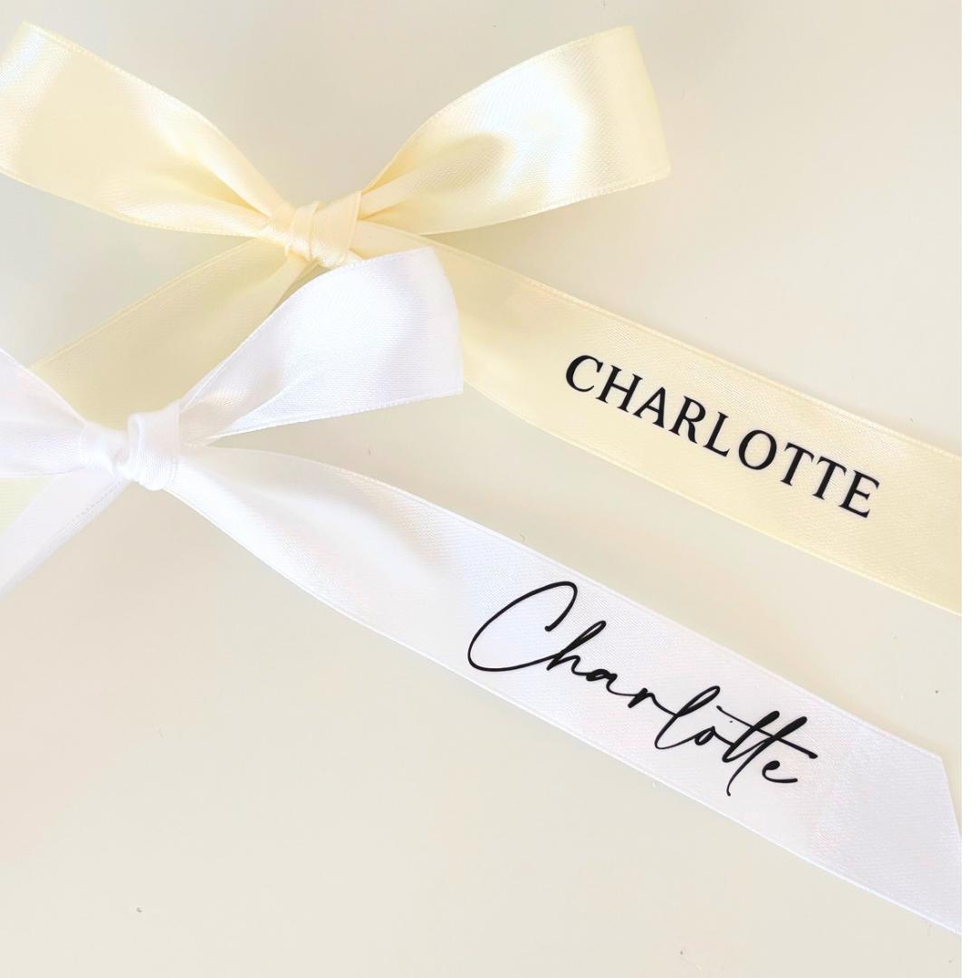 Personalised White Ribbons