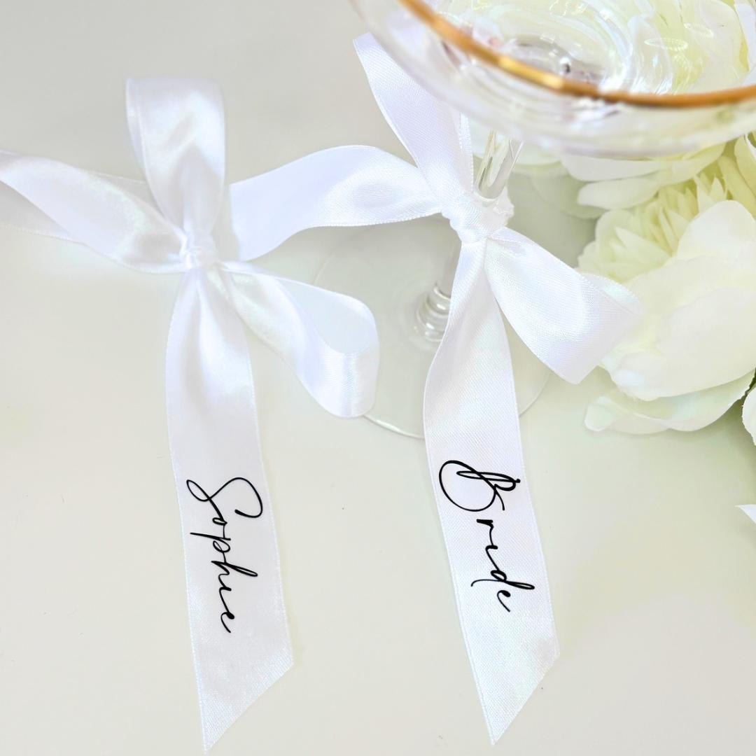 Personalised White Ribbons