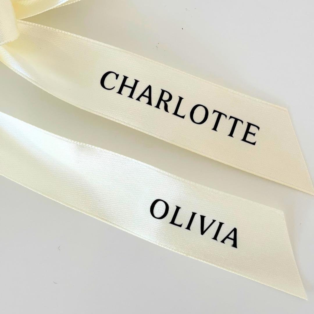 Personalised White Ribbons
