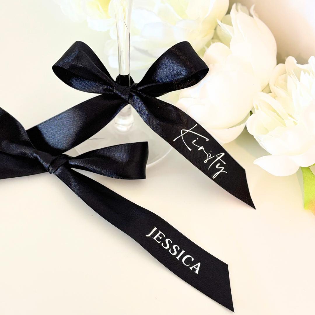 Personalised Black Ribbons