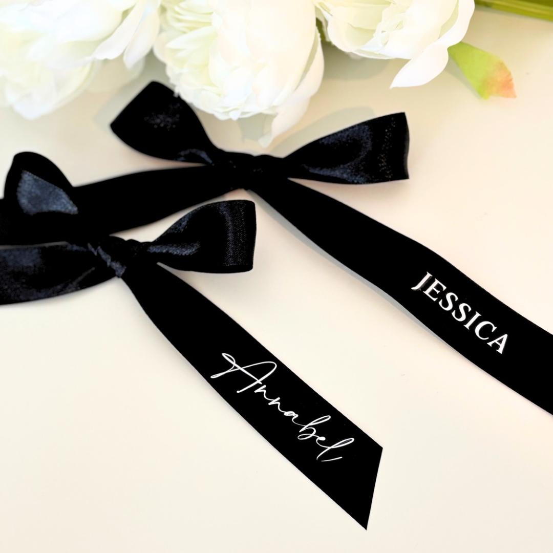 Personalised Black Ribbons
