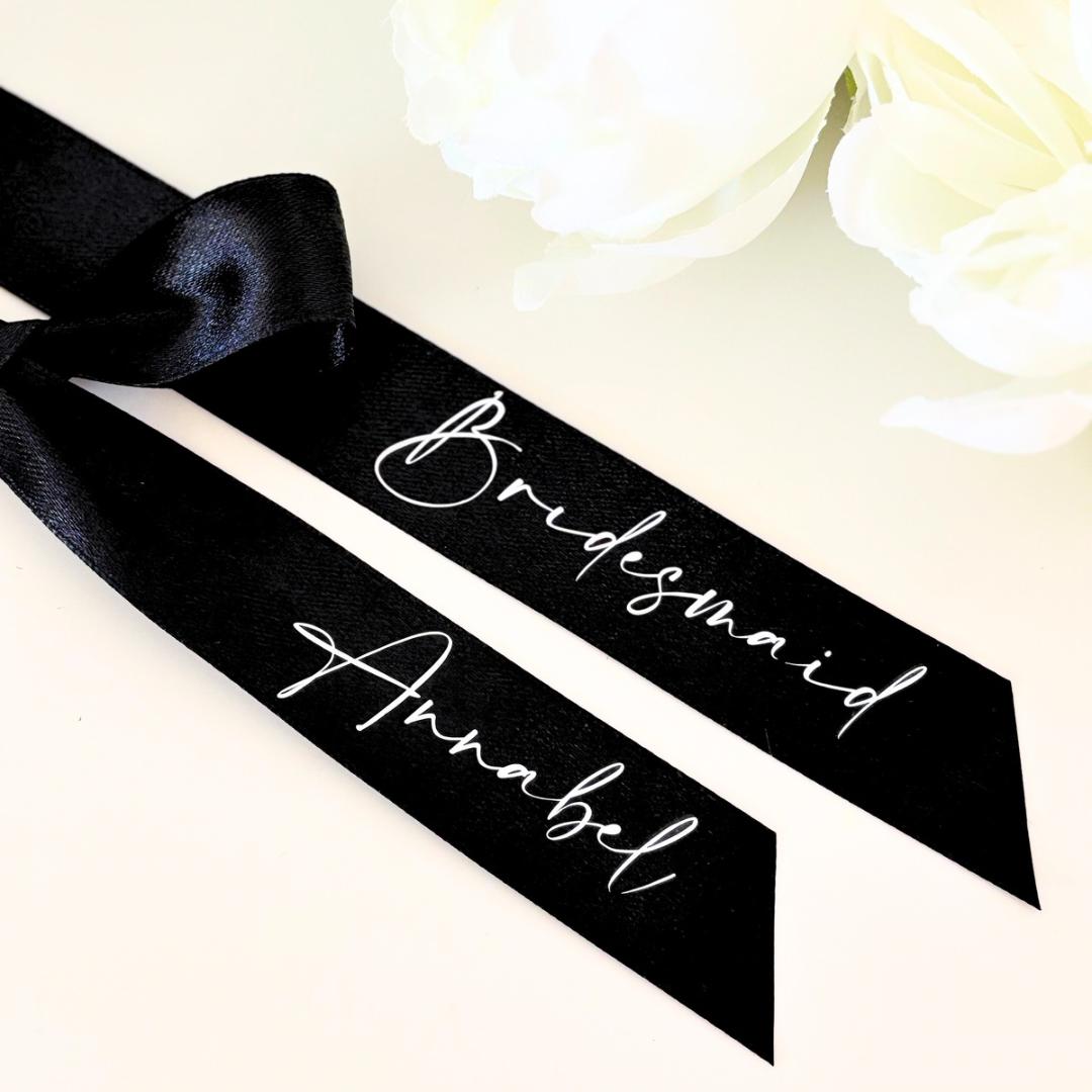 Personalised Black Ribbons