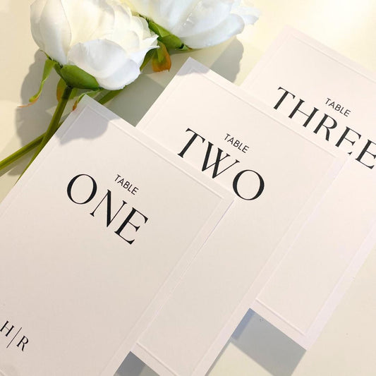 Sophie - Table Number Cards