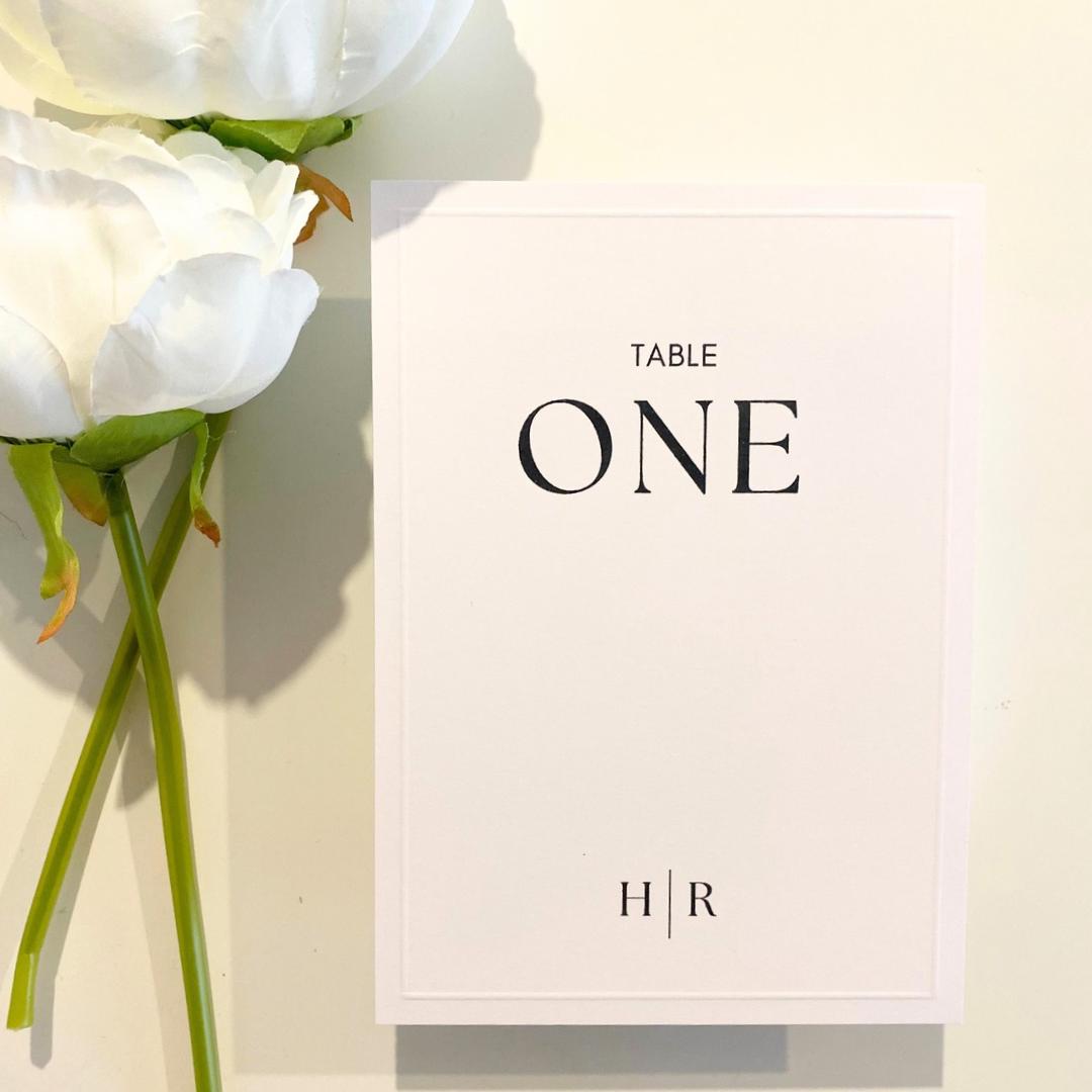 Sophie - Table Number Cards