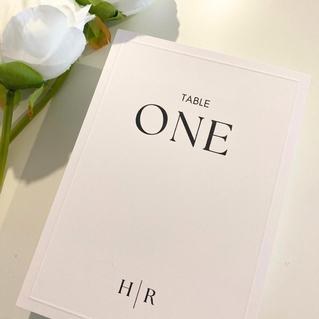 Sophie - Table Number Cards