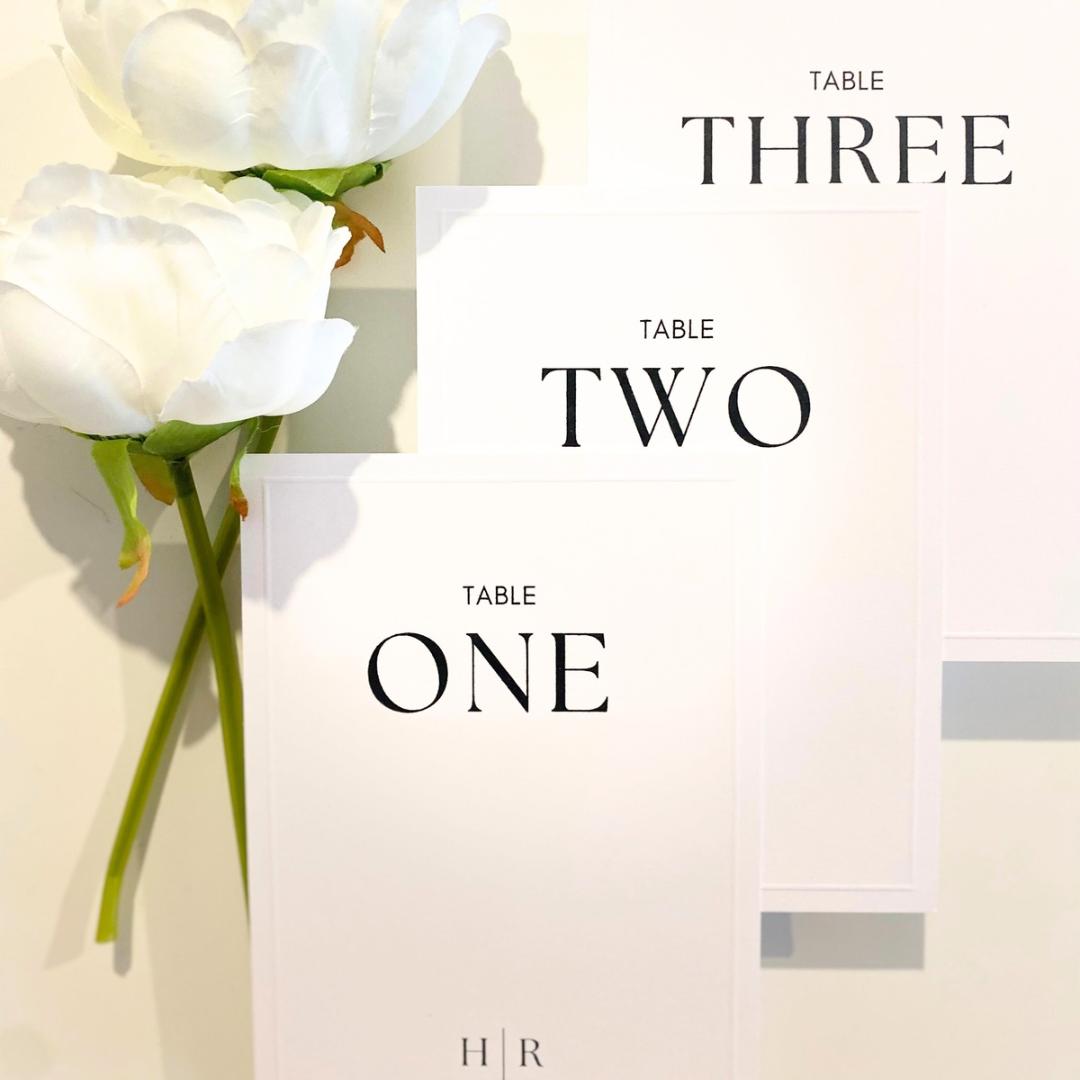 Sophie - Table Number Cards