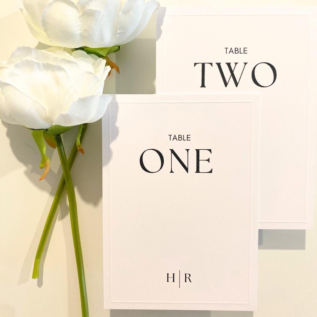 Sophie - Table Number Cards
